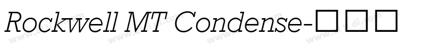 Rockwell MT Condense字体转换